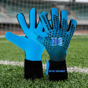 Gants de gardien de but confortables et respirants en néoprène bleu avec sangle élastique en latex allemand de 4 mm et injection de caoutchouc T-Tab - Product Image 4
