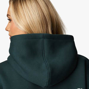 Chándales de mujer con cremallera 450 Gsm Jogger Baggy Zip-up Hoodies Ladies Heavyweight 400 Gsm Chándal/100% chándal de algodón - Product Image 5