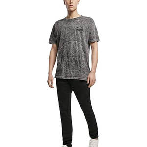 Chemise en coton à manches longues délavée à l'acide vintage pour hommes personnalisable marquage à chaud 100% tissu tricoté tenue décontracté - Product Image 6