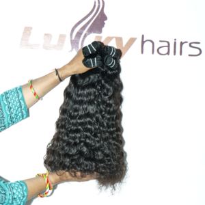 ผมมนุษย์ดิบเป็นลอนธรรมชาติแบบลอนคลื่นลึกแบบไม่ผ่านกระบวนการผมต่อแบบบริสุทธิ์จากอินเดีย - Product Image 4