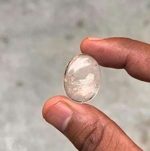 Topacio Blanco Natural, Corte Ovalado, Cabujón con Efecto Arcoíris para Joyería - Product Image 3