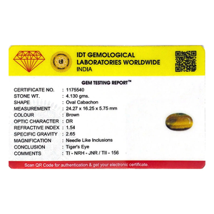 พลอยไทเกอร์อายธรรมชาติ 20.65 กะรัต ทรงรีขัดเงา ประดับด้วยพลอยลาริมาร์ มูนสโตน เทอร์ควอยซ์ โอปอล อะความารีน ทรงสี่เหลี่ยม - Product Image 4