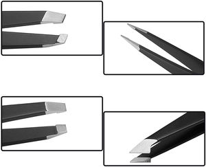 Pince à épiler pour sourcils et cils, à pointe inclinée, pour moustache et poils, en acier inoxydable, outils spéciaux durables - Product Image 5