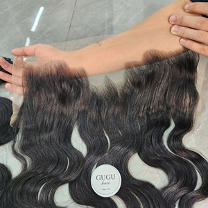 Extensiones de Cabello Humano Vietnamita Virgen 100% con Onda Natural, Doble Trama, con Línea M, Extensiones de Cabello Virgen Lagos con Cierre - Product Image 2