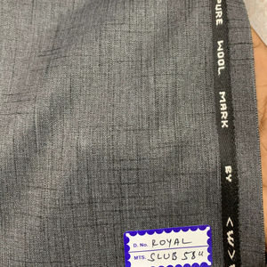 Tissu de costume en polyester royal slub de haute qualité et durable, matière unie teinte en masse, poids lourd, pour garçons et filles - Product Image 1