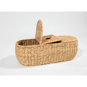 Panier tissé décoratif en jacinthe d'eau - Product Image 3