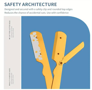 Rasoir professionnel pour hommes bord droit barbier rasoir couteaux manuel barbe en toute sécurité rasage barbier lame unique rasoirs pour hommes - Product Image 4