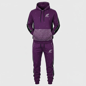 Survêtements en molleton pour hommes de haute qualité à manches longues avec fermeture éclair, imprimés décontractés pour l'hiver, dernières tendances de la mode décontractée, vêtements de sport - Product Image 4