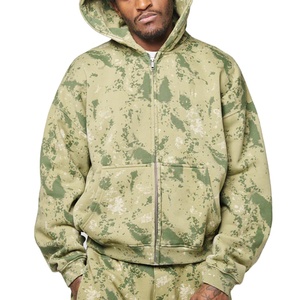 Sweat à capuche zippé de qualité supérieure, sweat à capuche uni de luxe en vrac, sweat à capuche à épaules tombantes de haute qualité, sweat à capuche en coton et polyester - Product Image 1