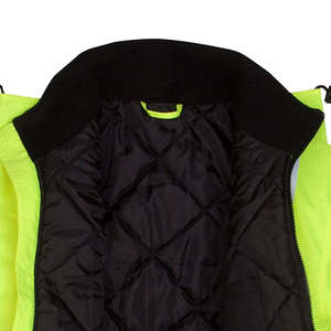 Chaqueta de Seguridad al por Mayor con Logotipo Personalizado, Alta Visibilidad, Reflectante, Impermeable, de Lona, con Cuello Alto y Bolsillos para Letras - Product Image 5