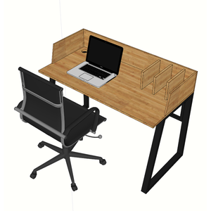 BFBLV008-Escritorio de Bambú de Diseño Minimalista con Estantería 1.2m X 60cm X 75cm - Product Image 3