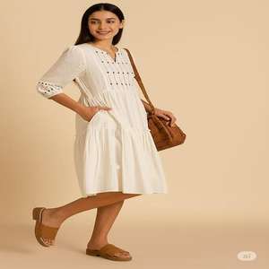 Vestidos de Mujer Estilo Occidental, Vestido de Verano para Oficina, Colección Especial, Túnica, Vestido de Noche Tradicional Indio, Compra en Línea - Product Image 1