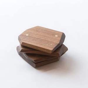 Posavasos antiguo auténtico personalizado cuadrado ecológico Acacia posavasos de madera Natural bebida taza de café - Product Image 3