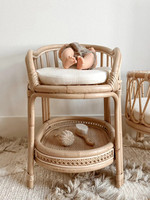 Table à langer tissée en rotin naturel pour poupées, jouets familiaux sûrs et sains pour filles, fabriqués au Vietnam