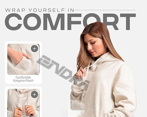 2025 femmes automne vêtements logo personnalisé femmes pull à capuche blanc couleur unie à capuche sweats décontractés - Product Image 6