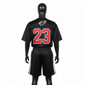 ชุดเสื้อและกางเกงบาสเก็ตบอลชาย คุณภาพสูง ผ้าตาข่ายโพลีเอสเตอร์ 180GSM น้ำหนักเบา สีชมพูขาว  พร้อมปักโลโก้ตามสั่ง สำหรับผู้ชาย - Product Image 3