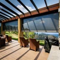Toldo Exterior Motorizado con Sistema de Cremallera, Persiana Enrollable Exterior