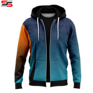 Polyester de haute qualité personnalisé graphique numérique sublimation impression 3D sweat-shirt à capuche avec fermeture éclair vestes - Product Image 3