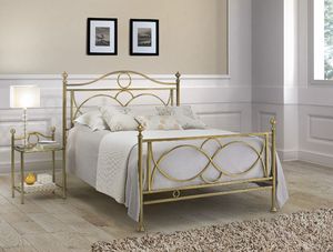 Cadre de lit en laiton élégant transformant les chambres en espaces luxueux, reposants et visuellement saisissants, design de décoration luxueux et attrayant - Product Image 2