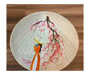 หมวกทรงกรวยใบไม้ไผ่เวียดนามคุณภาพสูง - เวียดนาม NON LA- ปักตามรูปแบบที่ต้องการ - Product Image 1