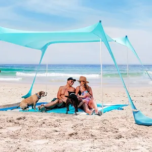 Barraca de praia portátil Easy para 4 pessoas, logotipo personalizado, grande festa, luxo, luxo, verão, sombra, sol, grande, portátil, 2024, novidade