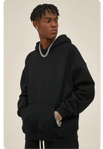 Survêtements en molleton uni 350 g/m² pour impression de logo personnalisée, impression à l'écran, impression en mousse, ensemble sweat-shirt et pantalon de survêtement unisexe surdimensionné, vente chaude - Product Image 3