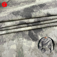 Tissu de Suzhou 50% Nylon 50% Coton Imprimé à Carreaux Imperméable Gris Camouflage Jungle Ripstop Mélangé pour Sac