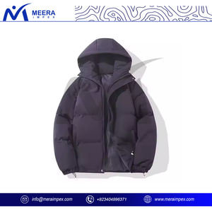 Chaqueta acolchada de invierno personalizada para hombre, abrigos de pato impermeables de alta calidad, abrigos gruesos y cálidos con capucha y cuello levantado, prendas de vestir exteriores negras de talla grande - Product Image 3