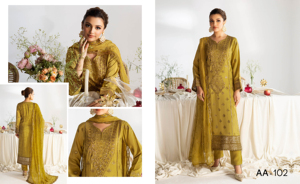 Shalwar Kameez en soie de haute qualité pour femmes vêtements d'hiver de Style pakistanais avec tissu fin Style indien et pakistanais - Product Image 4