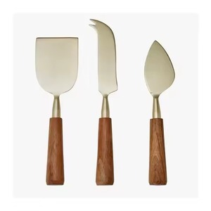 Juegos de cuchillos para queso chapados en oro de Metal con mango redondo hecho a mano para uso en restaurantes y hoteles juegos de esparcidor de mantequilla - Product Image 6
