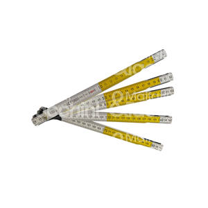 MADERA DOBLE MEDIDOR Listones bicolor blanco-amarillo articulados - Product Image 1