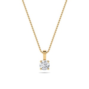 Pendentif en diamant rond raffiné de 0,30 ct, diamant cultivé en laboratoire, en platine, pour mariage, fiançailles, soirée - Product Image 3
