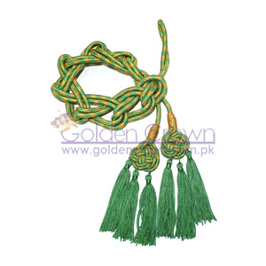 Cordón pectoral hecho a medida de alta calidad con borla verde Cordones de cincture de alta calidad para prendas - Product Image 1
