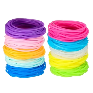Haiwin Party 80s Colorful Neon Jelly Bracelets Rétro <span class=keywords><strong>Rock</strong></span> Pop Star Rainbow Disco Jelly Neon Gel Bracelets Extensibles Bandes - Product Image 4