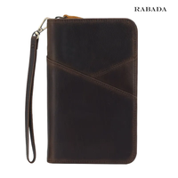 Funda para pasaporte de cuero auténtico Crazy Horse vaca vintage gran oferta con logotipo personalizado