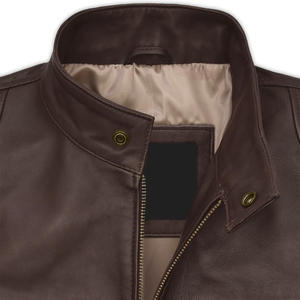 แจ็กเก็ตหนังสำหรับผู้ชายสไตล์ไบเกอร์ออกแบบได้ตามต้องการ - Product Image 3