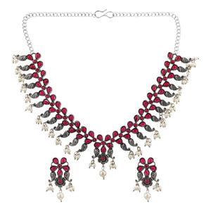 High Quality Oxidized Jewelry <b>Set</b> Indian Manufacturer Oxidized Antique <b>Crystal</b> Rhinestone Jewellery <b>Set</b> for Women Jewelry. - Product Image 1