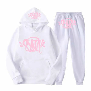 Sudadera holgada de gran tamaño con cuello redondo de algodón pesado personalizada Unisex, conjunto de pantalones de chándal con capucha, ropa de calle informal para hombres y mujeres, estampado de otoño - Product Image 1