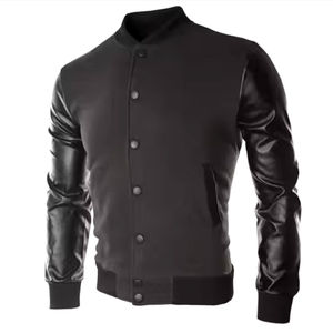 Veste Letterman à manches en cuir de corps en laine personnalisée de la meilleure qualité avec vestes d'université brodées en chenille vente en gros de vestes respirantes - Product Image 3