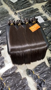 ผมต่อแบบ1B เจ็ทสีดำ6 ''40'' วิกผมคนยาวเต็มเส้นใยแข็งแรงเส้นใยยาวสองชั้นคุณภาพเยี่ยมของเวียดนาม - Product Image 3