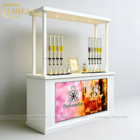 Vitrine de Luxe pour Parfums, Station de Remplissage de Parfums à 8 Têtes, Kiosque de Vente au Détail de Parfums avec Rétroéclairage LED Personnalisé