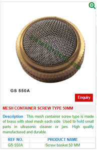 Contenedor de malla de latón Tipo de tornillo 50mm GS 550A Herramientas de joyería Voltaje de 220V para joyería - Product Image 2