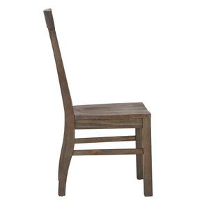 Chaise de salle à manger en bois fini chêne fabriqué à la main avec des lignes épurées, un cadre renforcé et un caractère rustique pour des intérieurs intemporels - Product Image 6