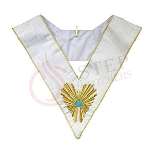 ปลอกคอปักลายเมโซนิค Regalia 32องศา,ปลอกคอสก็อตพิธีกรรมปักโลโก้และออกแบบลายปักได้ตามต้องการ - Product Image 5