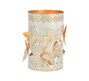 Bougie votive minimaliste en fer doré avec forme de cylindre et finition lisse pour un décor chic et moderne de salon - Product Image 3