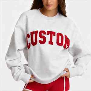 เสื้อสเวตเตอร์แบบสวมศีรษะผ้าฟลีซถักยาวสำหรับผู้หญิง2025ฤดูหนาวเป็นมิตรกับสิ่งแวดล้อมพิมพ์ลายสกรีนผ้าไหมแห้งเร็ว - Product Image 1