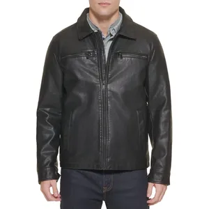 Giacca di pelle Bomber personalizzata di tendenza giacca di pelle da uomo in pelle all'ingrosso a buon mercato prezzo giacche di pelle da uomo