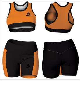 Conjuntos de Yoga de verano para mujer, chaqueta con logotipo personalizado transpirable ecológica sólida, pantalones cortos, deportes, gimnasio, entrenamiento, Fitness, conjunto de chándal de 2 piezas - Product Image 2