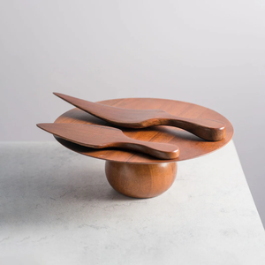 Soporte de pastel de madera Diseño rústico Personalizado hecho a mano Utensilios para hornear Herramientas Soporte de pastel de madera mejor venta - Product Image 4