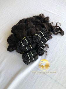 Temple indien brut meilleure qualité supérieure cheveux humains vague de corps lâche faisceau de trame couleur naturelle doux soyeux Remy vierge en gros cuticule - Product Image 6